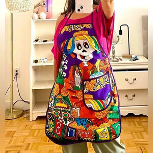 Día de Muertos Day of the Dead Male Skeleton Apron one size adjustable straps